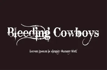 Bleeding Cowboys font