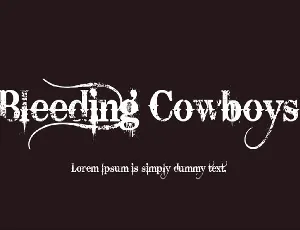 Bleeding Cowboys font