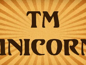 TM Unicorn font