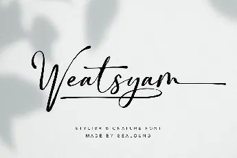 Weatsyam font