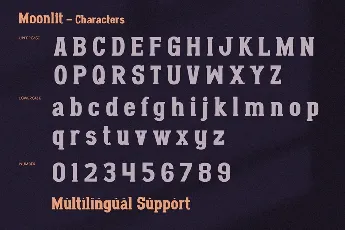 Moonlit font