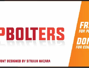 UPBOLTERS font