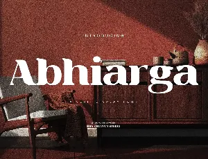 Abhiarga Personal Use font