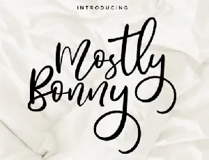 Mostly Bonny Script font