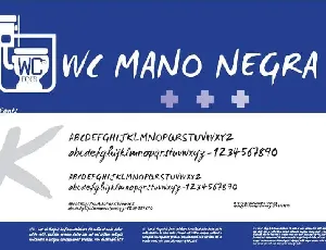 WC Mano Negra Brush font