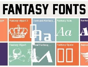 Fantasy clipart 2 font