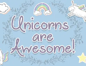 Unicorns are Awesome Free font