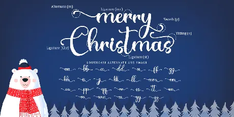 Christmas Bear - Personal Use font