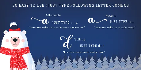 Christmas Bear - Personal Use font