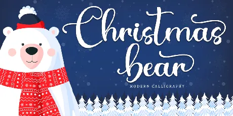 Christmas Bear - Personal Use font