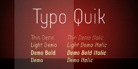 Typo Quik font