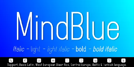 MindBlue font