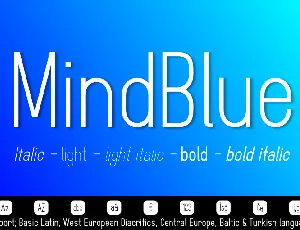 MindBlue font