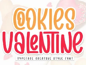 Cookies Valentine Display font