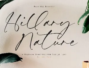 Hillary Nature font