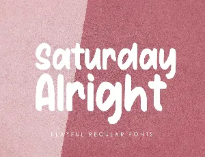 Saturday Alright font