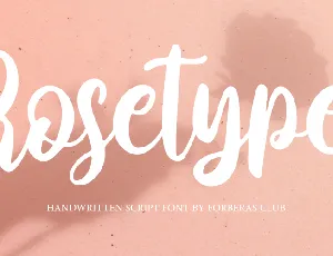 Rosetype font