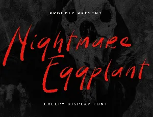 Nightmare Eggplant font