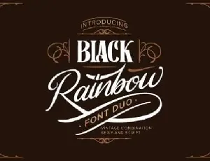 Black Rainbow Display font