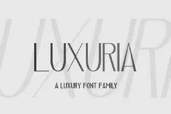 Luxuria Family font