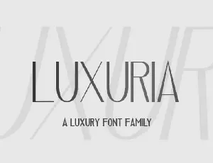 Luxuria Family font