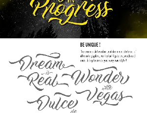 Work In Progress font