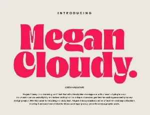 Megan Cloudy font