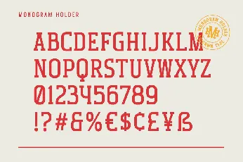 Monogram Holder font