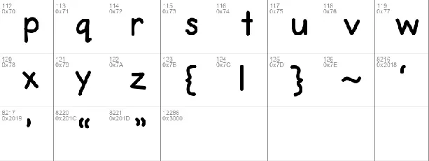 LesliesHand font