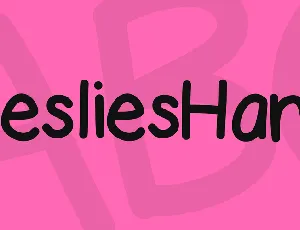 LesliesHand font