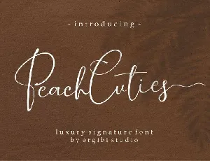 Peach Cuties Signature font