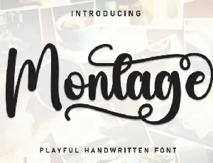 Montage Script font