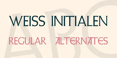 Weiss Initialen font