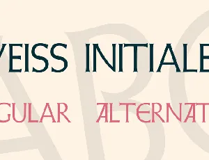 Weiss Initialen font