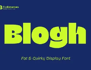 Blogh Display font