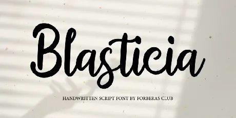 Blasticia Demo font