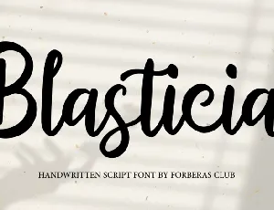 Blasticia Demo font