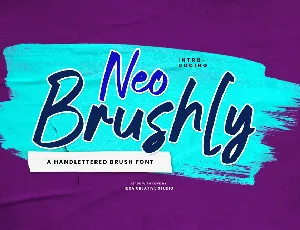 Neo Brushly Personal Use font