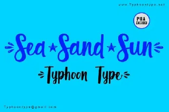 Sea Sand Sun font