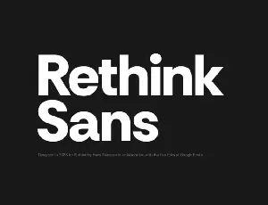 Rethink Sans Family font