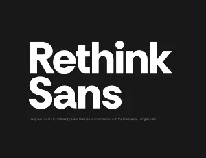 Rethink Sans Family font