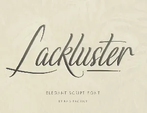 Lackluster Demo font