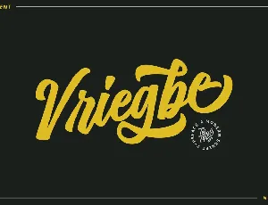 Vriegbe Script font