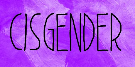 Cisgender font