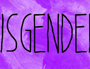 Cisgender font