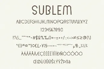 Sublem Monoline font