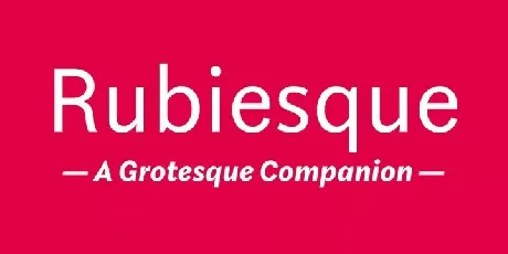 Rubiesque Family font