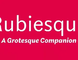 Rubiesque Family font