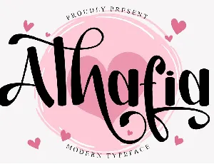 Athafia-PERSONAL USE font