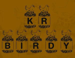 KR Birdy font